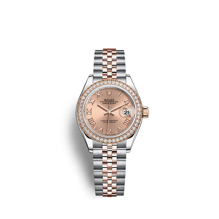 Rolex Lady-Datejust 28, Oystersteel and 18k Everose Gold,