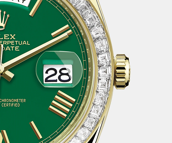 Rolex Day-Date, 40mm, 18k Yellow Gold and
Diamonds,