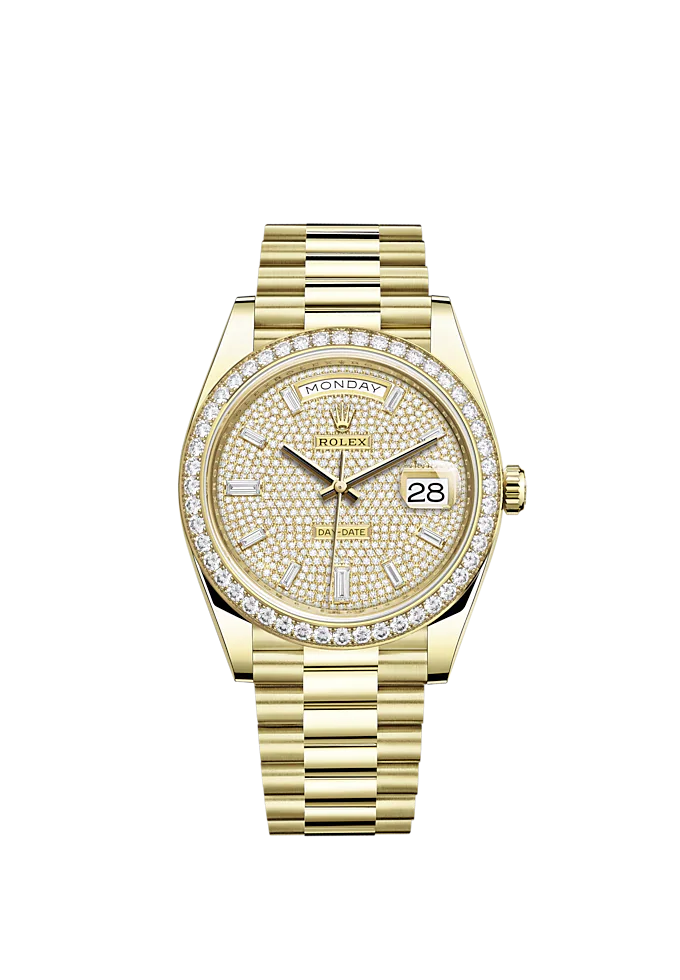 Rolex Day-Date, 40mm, 18k Yellow Gold and
Diamonds, Ref# 228348rbr-0037