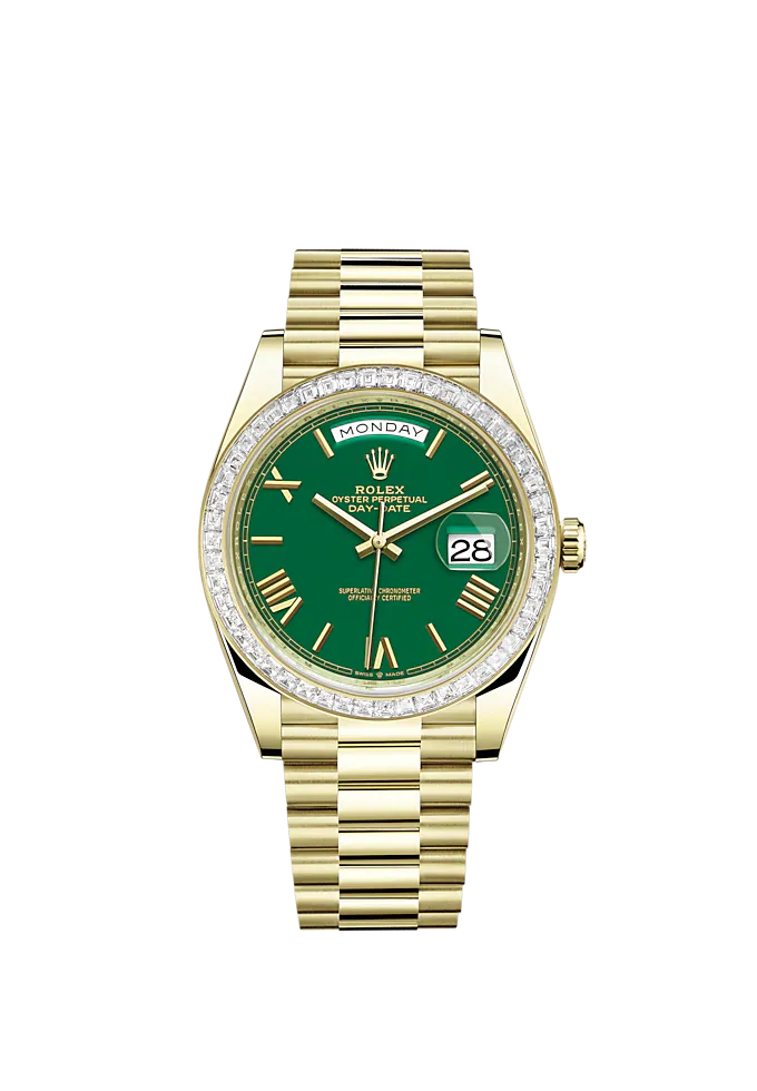 Rolex Day-Date, 40mm, 18k Yellow Gold and
Diamonds,