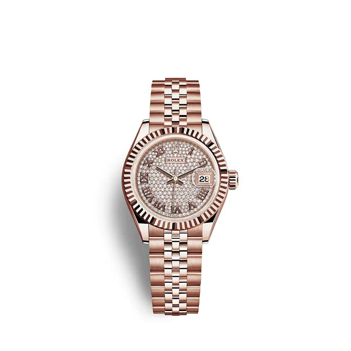 Rolex Lady-Datejust 28, 18k Everose Gold,