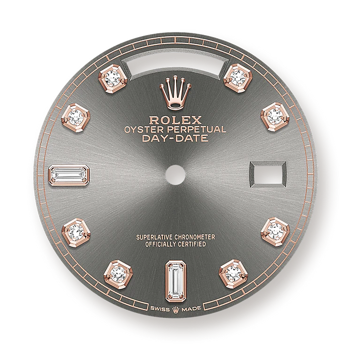 Rolex Day-Date, 36mm, 18k Everose Cold, Ref#
128235-0051