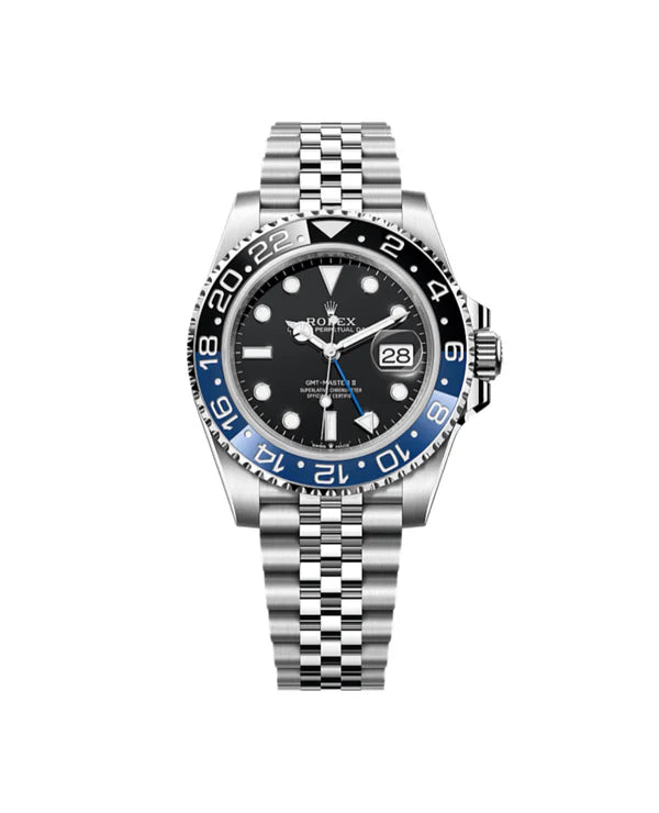 Rolex GMT-Master II Oyster, 40 mm, Oystersteel Blackfeatures and a Bracelet Jubilee