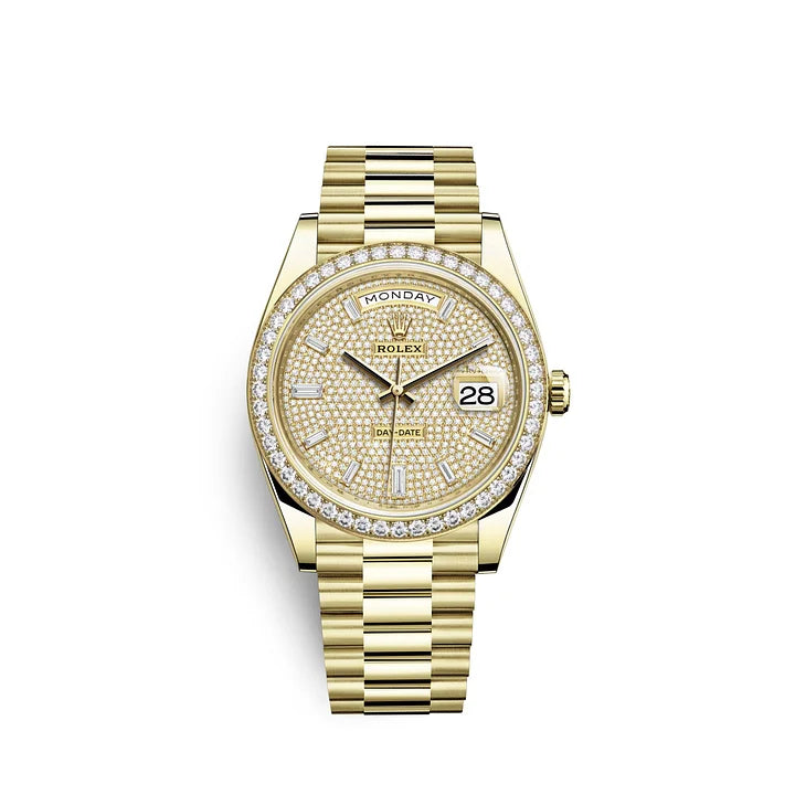 Rolex Day-Date, 40mm, 18k Yellow Gold and
Diamonds, Ref# 228348rbr-0037
