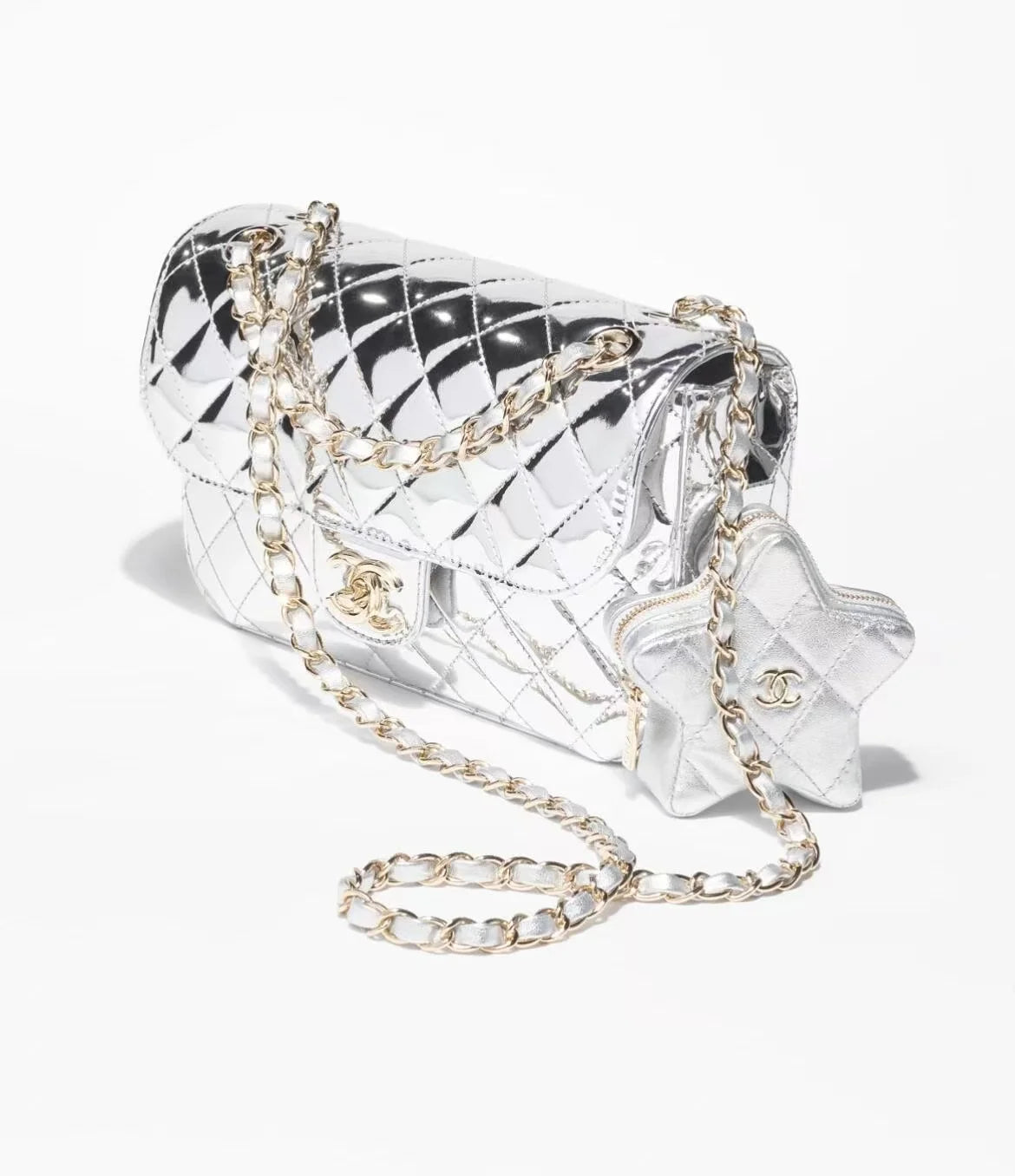 Chanel silver bag