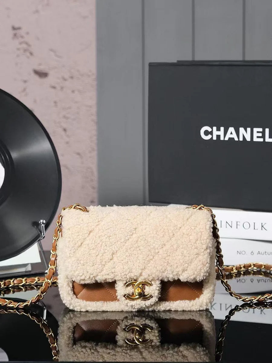 Chanel 24k new teddy lamb wool cf series AS5148