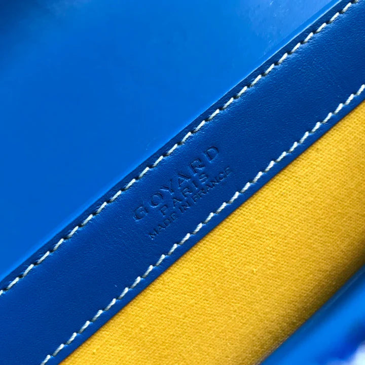 SAÏGON PM BAG 28 IN CURIOUS BLUE GOYARDINE CANVAS AND CALFSKIN