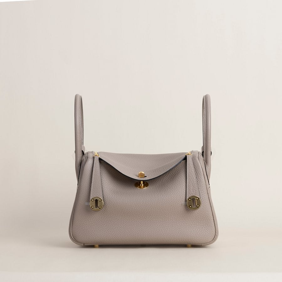 Lindy 26cm Clemence leather 81 Gris tourterelle GHW